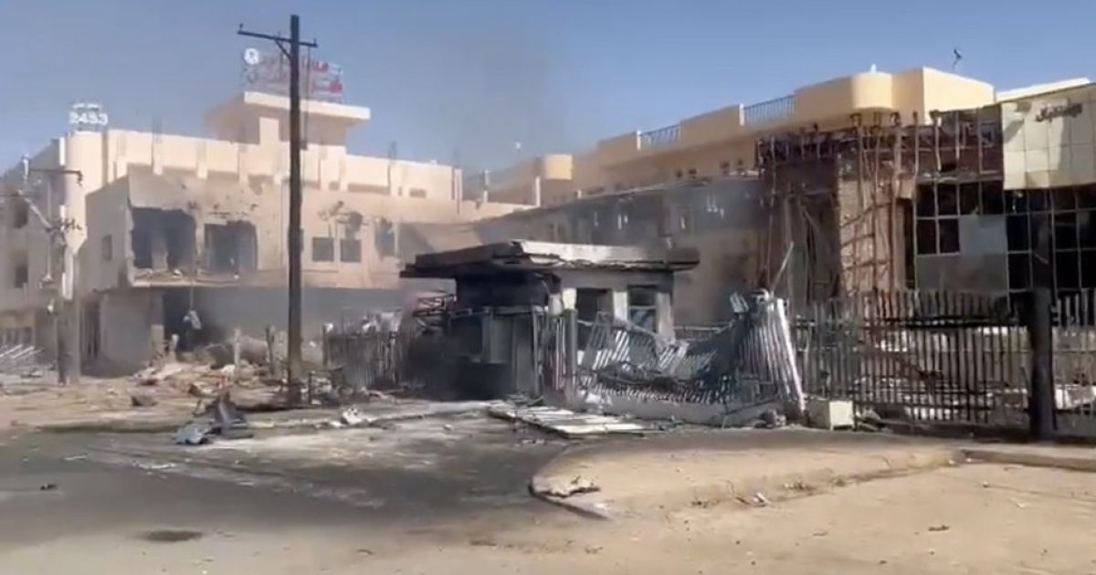 Al-Deain Teaching Hospital in East Dafur, Sudan struck by a drone carrying missiles on Friday, 20 March 2026, killing at least 64 (Photo/Sudan Peace Government)